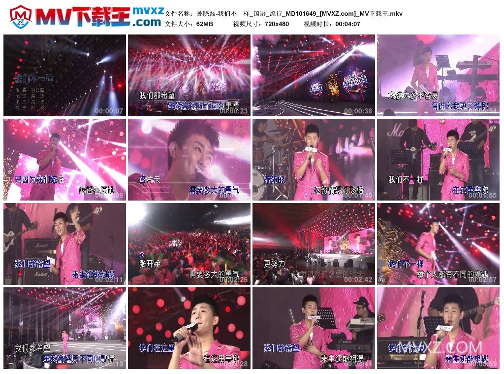 孙晓磊-我们不一样_国语_流行_MD101649